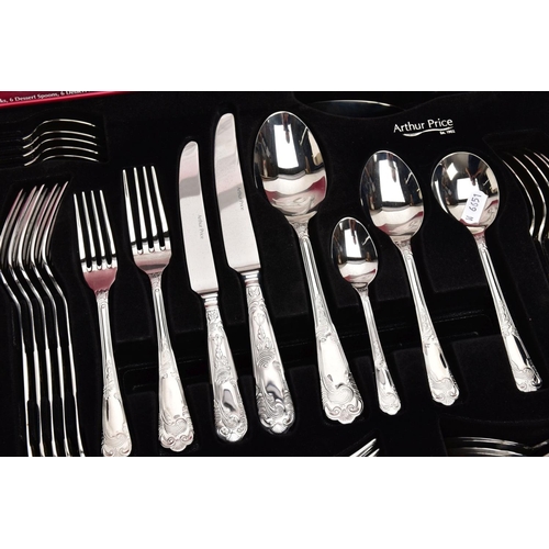 167 - A BOXED 'ARTHUR PRICE' STAINLESS STEEL CUTLERY SET AND AN OVAL TRAY, a full 'Regency' forty four pie... 