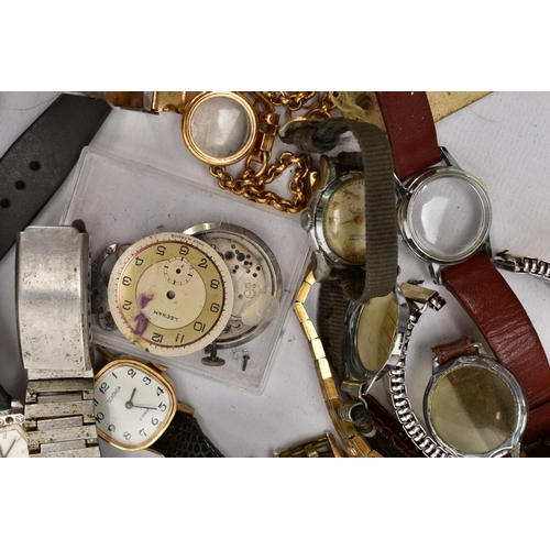 182 - A BOX OF ASSORTED LADIES AND GENT'S WRISTWATCHES, various designs, styles and colours, some fitted w... 