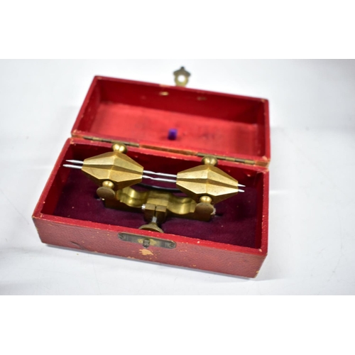 196 - THREE WATCH MAKERS CLOCK DEPTHING TOOLS, all brass with steel rods and fittings, two with boxes, lar... 