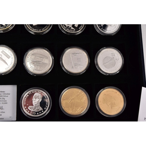 222 - HISTORIC COINS OF GREAT BRITIAIN, a quantity of the Flight of Concorde silver proof coins, two 25 do... 