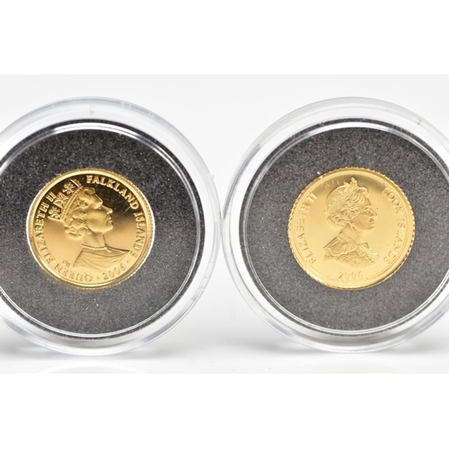 223 - TWO GOLD MINIATURE COINS to include a 2006 Isanbard Kingdom Brunel 200th Anniversary coin and a Henr... 