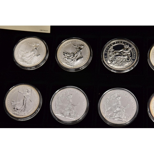 224 - A QUANTITY OF SILVER PROOF COINS to include two cased issues a 2005 five dollar 1945-2005, a 2006 si... 