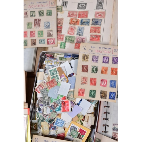 226 - A COLLECTION OF WORLDWIDE STAMPS in five albums, box file and loose album pages, main interest in ol... 