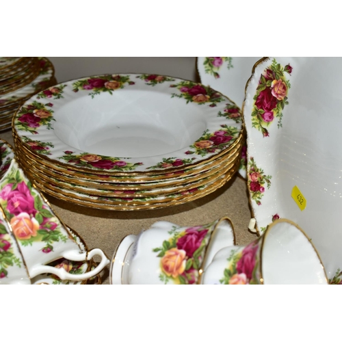 432 - A ROYAL ALBERT OLD COUNTRY ROSES DINNER AND TEA SERVICE, comprising a part boxed cake slice, salt an... 