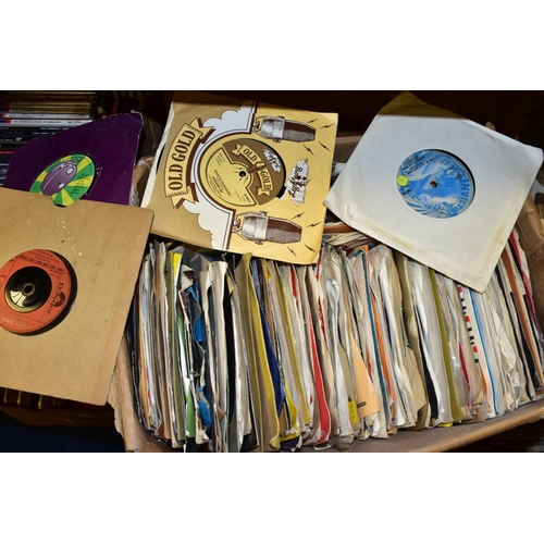 438 - THREE BOXES OF CD'S AND SINGLES, including boxed sets of Hits of the 60's, Blues Legends, Mozart, ot... 