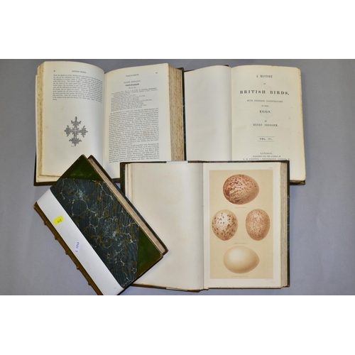 441 - SEEBOHM (HENRY) A HISTORY OF BRITISH BIRDS with coloured illustrations of their eggs, four volumes, ... 