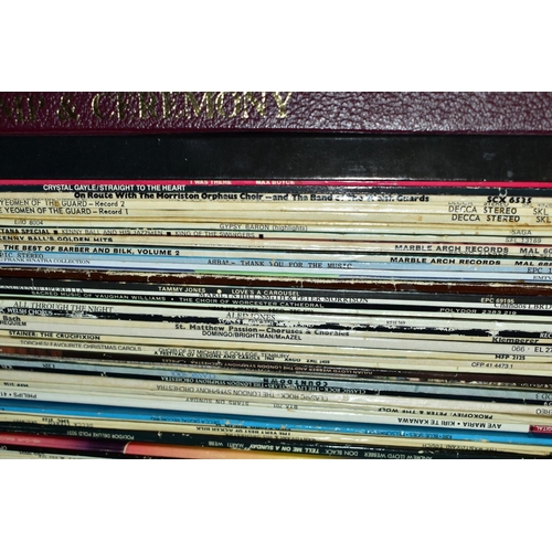 449 - A BOX OF RECORDS, to include classical, shows etc