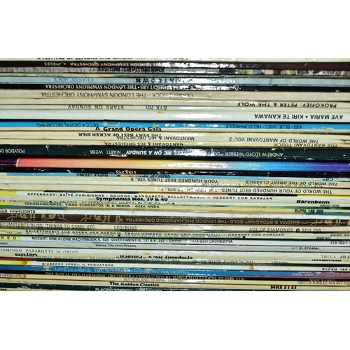 449 - A BOX OF RECORDS, to include classical, shows etc