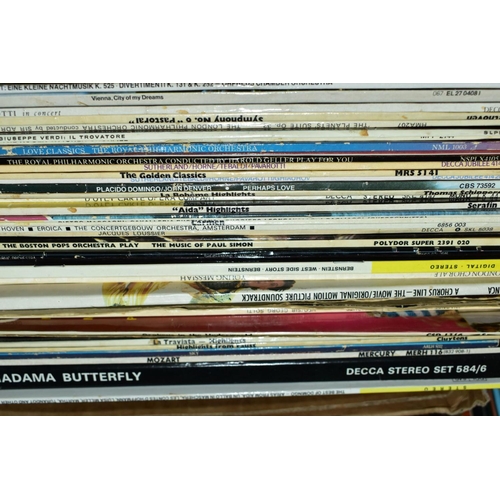 449 - A BOX OF RECORDS, to include classical, shows etc