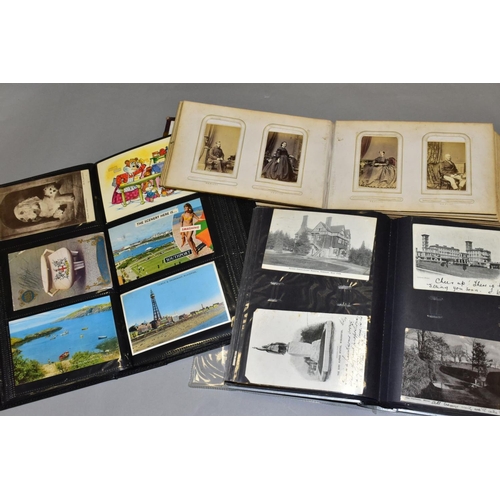 461 - POSTCARDS AND PHOTOGRAPHS, two albums containing approximately three hundred postcards and greetings... 