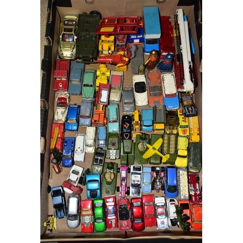 466 - A QUANTITY OF UNBOXED AND ASSORTED PLAYWORN DIECAST VEHICLES, to include Spot-On-Fiat 500 No. 185, D... 