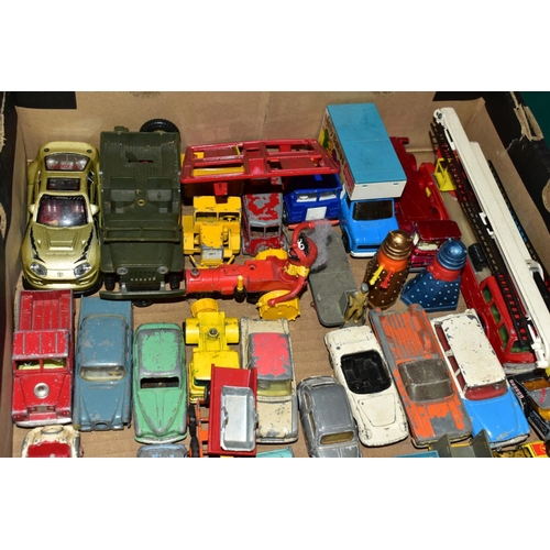 466 - A QUANTITY OF UNBOXED AND ASSORTED PLAYWORN DIECAST VEHICLES, to include Spot-On-Fiat 500 No. 185, D... 