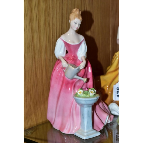 476 - FIVE ROYAL DOULTON FIGURES, Karen HN5021, Alexandra HN3292, Katrina HN4467, Kirsty HN4783, and Fair ... 