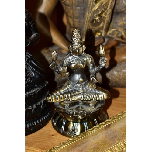 488 - A PAST TIMES RESIN BUDDHA FIGURE, height 11.5cm, a resin pen tray with seated Buddha figure, length ... 