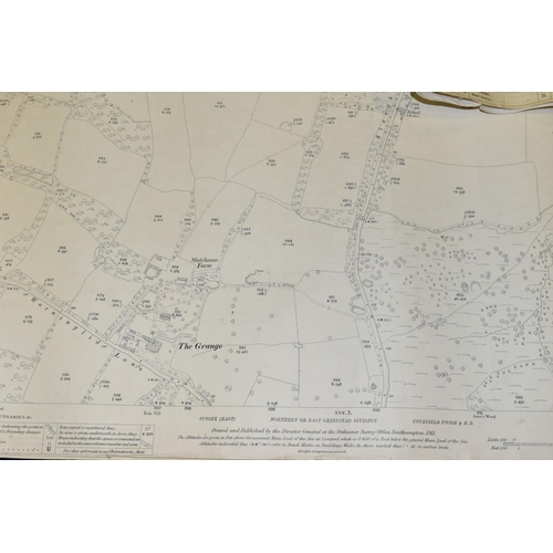 495 - MAPS 100 + 25'' Maps of East and West Sussex, printed and published by the Director General of the O... 