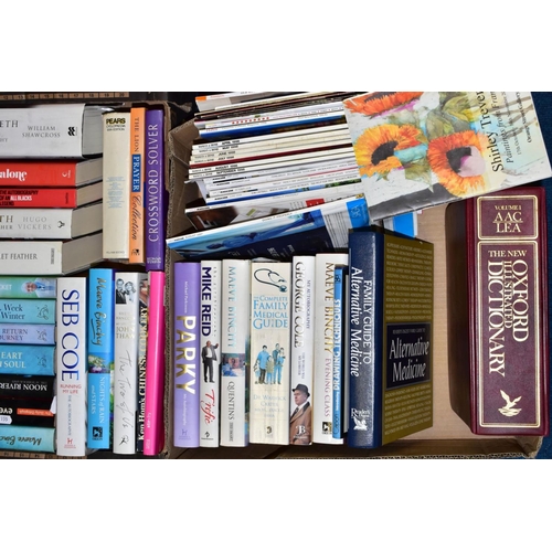 506 - BOOKS, DVD AND MAGAZINES, one hundred titles in five boxes includes biography, Science and History, ... 