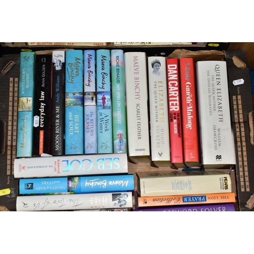 506 - BOOKS, DVD AND MAGAZINES, one hundred titles in five boxes includes biography, Science and History, ... 