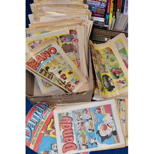 548 - BOOKS AND COMICS, a collection of over one hundred and twenty five titles in four boxes consisting o... 