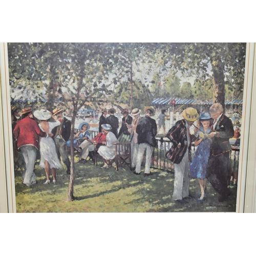 560 - SHERREE VALENTINE DAINES (BRITISH 1959), a limited edition Henley Regatta print 213/850, signed to l... 