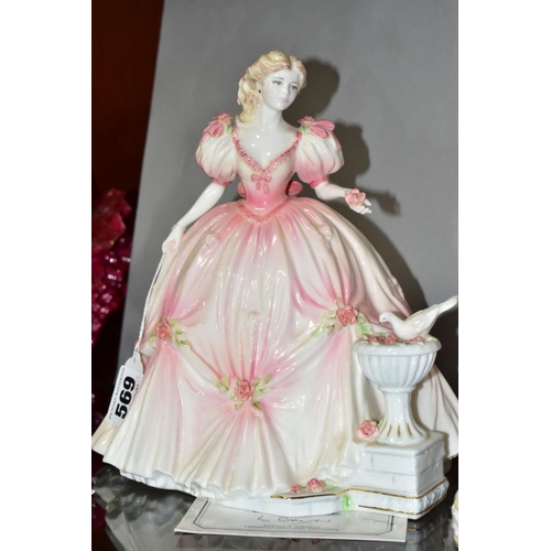 569 - TWO LIMITED EDITION COALPORT FIGURINES FROM ENGLISH ROSE COLLECTION, 'English Elegance' 1994 No.608/... 