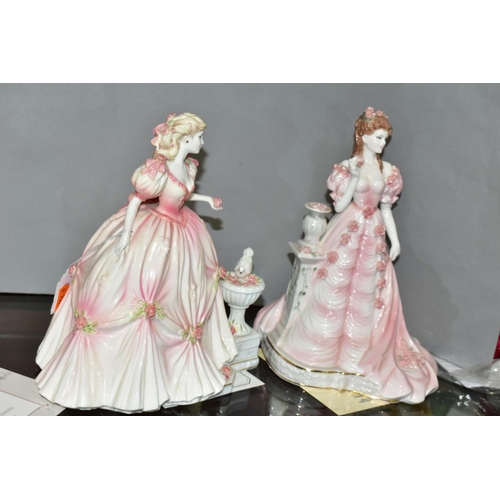 569 - TWO LIMITED EDITION COALPORT FIGURINES FROM ENGLISH ROSE COLLECTION, 'English Elegance' 1994 No.608/... 