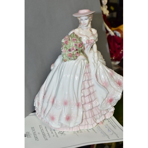 570 - A LIMITED EDITION COALPORT FIGURE FROM FOUR FLOWERS COLLECTION, 'Rose' No.5679, with certificate (co... 