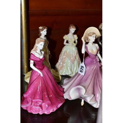 575 - FOUR COALPORT LADIES OF FASHION FIGURES, comprising 'Helena', 'Karen' Figure of the Year 1996 (certi... 