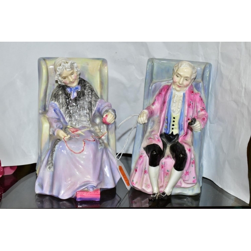 581 - TWO ROYAL DOULTON FIGURES, 'Darby' HN2024 and 'Joan' HN2023, heights 14cm (2) (Condition Report:- No... 