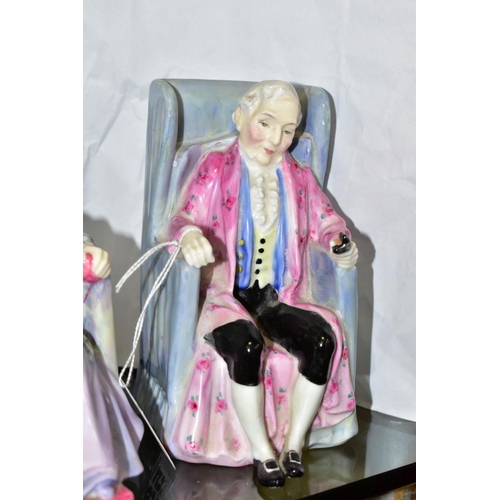 581 - TWO ROYAL DOULTON FIGURES, 'Darby' HN2024 and 'Joan' HN2023, heights 14cm (2) (Condition Report:- No... 