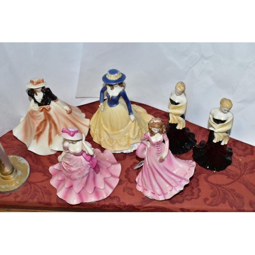 588 - SIX ROYAL WORCESTER LES PETITES FIGURES, 'Sarah', 'Jennifer', two 'Lucy', 'Caroline' and 'Elizabeth ... 