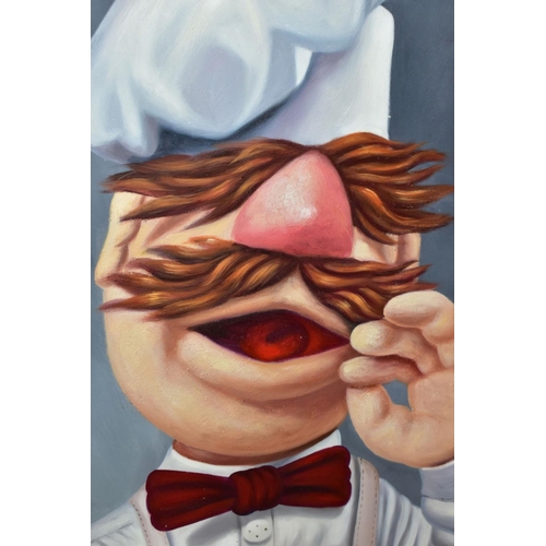 596 - 'SWEDISH CHEF' PORTRAIT OF THE MUPPETS CHARACTER, created by Jim Henson and Frank Oz, unsigned oil o... 