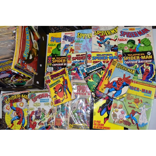 615 - TWO BOXES OF SPIDER-MAN COMICS etc to include Spider-Man and  the Zoids number 1-51, Ultimate Spider... 