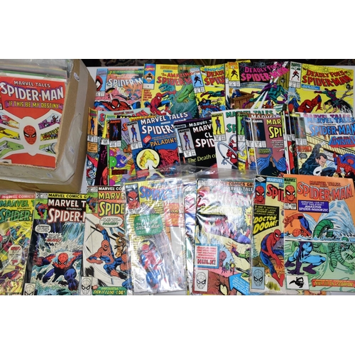 616 - A BOX OF ASSORTED SPIDER-MAN COMICS to include Spider-Man Marvel Tales volume 2, Spider-Man 2099, De... 