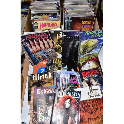 621 - FOUR BOXES OF ASSORTED COMICS, to include approximately 480 Vertigo titles, Sandman, The Dreaming Pr... 