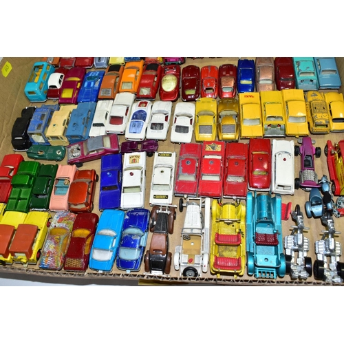 645 - A QUANTITY OF UNBOXED AND ASSORTED PLAYWORN DIECAST VEHICLES, majority are Matchbox 1-75, Corgi Juni... 