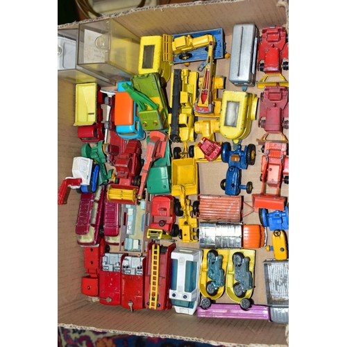 645 - A QUANTITY OF UNBOXED AND ASSORTED PLAYWORN DIECAST VEHICLES, majority are Matchbox 1-75, Corgi Juni... 