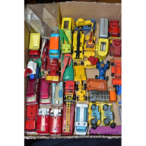 645 - A QUANTITY OF UNBOXED AND ASSORTED PLAYWORN DIECAST VEHICLES, majority are Matchbox 1-75, Corgi Juni... 