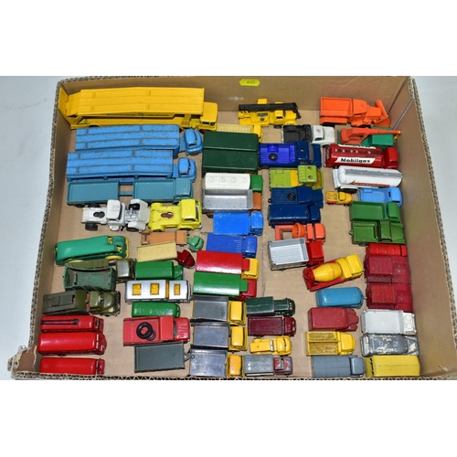 645 - A QUANTITY OF UNBOXED AND ASSORTED PLAYWORN DIECAST VEHICLES, majority are Matchbox 1-75, Corgi Juni... 