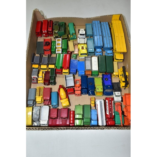 645 - A QUANTITY OF UNBOXED AND ASSORTED PLAYWORN DIECAST VEHICLES, majority are Matchbox 1-75, Corgi Juni... 