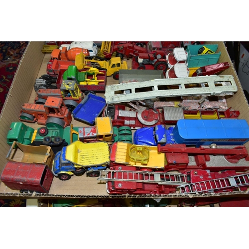 647 - A QUANTITY OF UNBOXED AND ASSORTED PLAYWORN DIECAST VEHICLES, Dinky, Corgi, Matchbox, Crescent and L... 