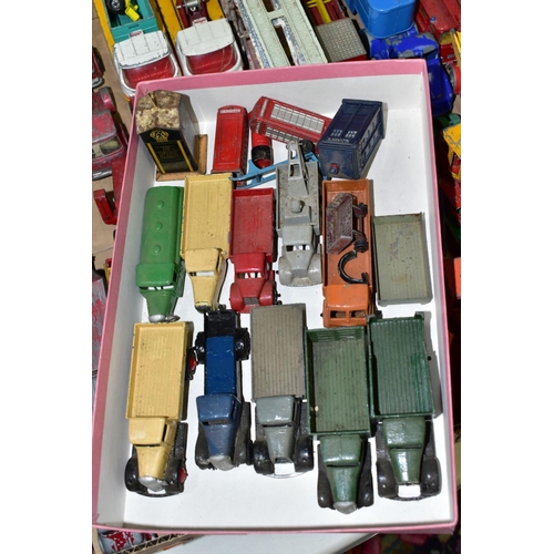 647 - A QUANTITY OF UNBOXED AND ASSORTED PLAYWORN DIECAST VEHICLES, Dinky, Corgi, Matchbox, Crescent and L... 