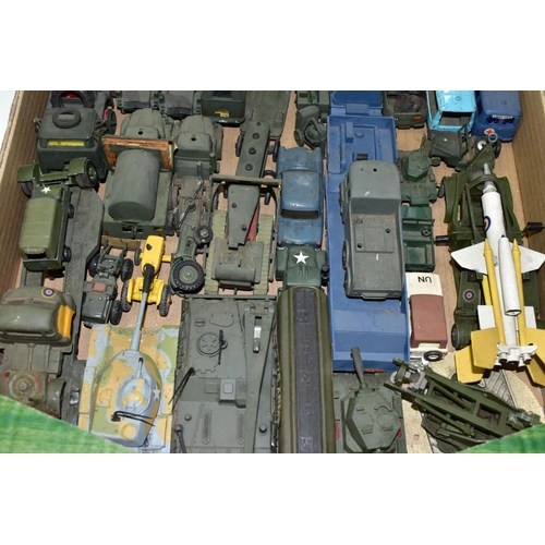 653 - A COLLECTION OF UNBOXED AND ASSORTED DIECAST MILITARY VEHICLE MODELS, to include Corgi, matchbox, So... 