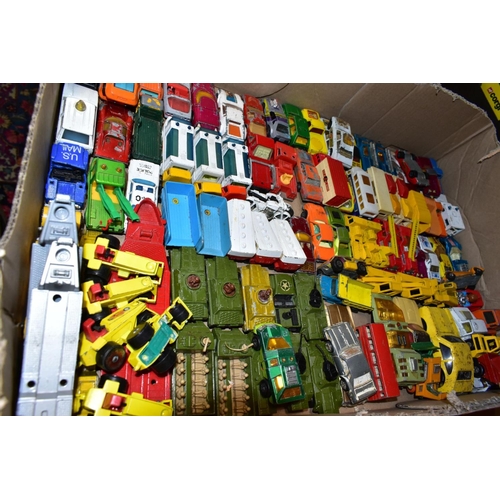 676 - A QUANTITY OF UNBOXED AND ASSORTED PLAYWORN DIECAST VEHICLES, Corgi, Matchbox, Majorette and Tonka, ... 