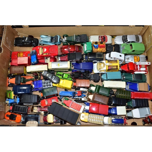 678 - A QUANTITY OF UNBOXED AND ASSORTED DIECAST VEHICLES, mainly modern items but does include Timpo Toys... 