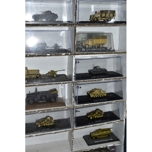 686 - A QUANTITY OF BOXED MAINLY AMER DIECAST GERMAN MILITARY VEHICLES, majority approximately 1/72 scale,... 