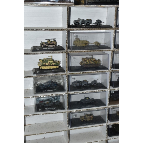 686 - A QUANTITY OF BOXED MAINLY AMER DIECAST GERMAN MILITARY VEHICLES, majority approximately 1/72 scale,... 