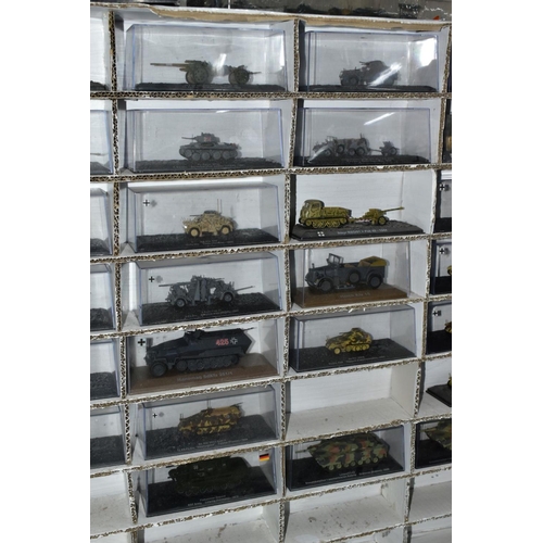 686 - A QUANTITY OF BOXED MAINLY AMER DIECAST GERMAN MILITARY VEHICLES, majority approximately 1/72 scale,... 