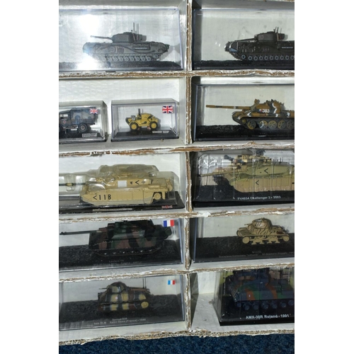 687 - A QUANTITY OF BOXED MAINLY AMER DIECAST ASSORTED MILITARY VEHICLES, majority approximately 1/72 scal... 