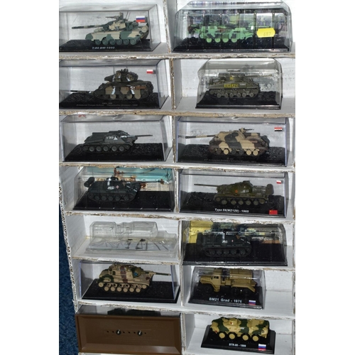 687 - A QUANTITY OF BOXED MAINLY AMER DIECAST ASSORTED MILITARY VEHICLES, majority approximately 1/72 scal... 