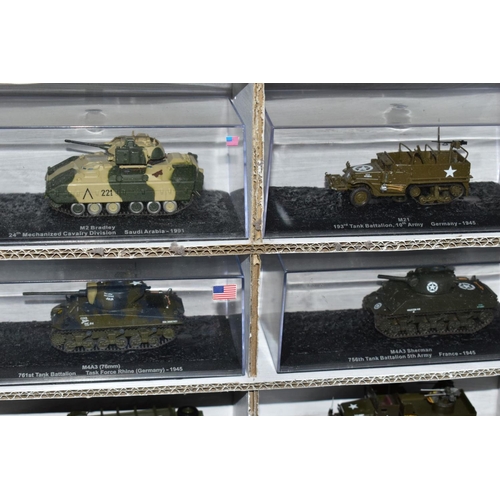 688 - A QUANTITY OF BOXED MAINLY AMER DIECAST AMERICAN MILITARY VEHICLES, majority approximately 1/72 scal... 